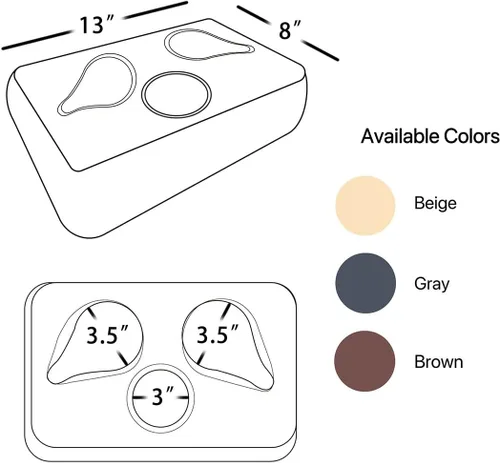 Miniatura 5 de Soporte para taza de sofá, soporte para control remoto de bebidas para el centro del sofá, cama, caravana, automóvil (beige)