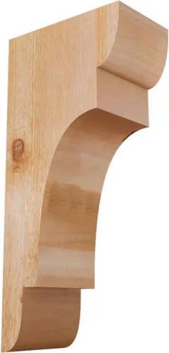 Miniatura 34 de Ekena Millwork COR04X12X12NEB00RWR 4 pulgadas de ancho x 12 pulgadas de profundidad x 12 pulgadas de alto New Brighton Rough Sawn Corbel, cedro rojo