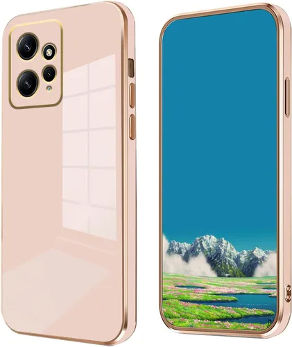 Miniatura 9 de Compatible con Redmi Note 12 4G Funda de silicona rosa, chapado para Xiaomi Redmi Note 12 4G Funda de teléfono a prueba de golpes delgada y suave