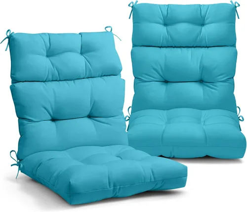 Miniatura 29 de EAGLE PEAK Cojín Acolchado para Silla de Patio con Respaldo Alto para Exteriores/Interiores, Juego de 1, 46'' x 22'', Azul Claro