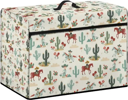 Miniatura 9 de Funda para máquina de coser con estampado floral, estilo bohemio, resistente a las manchas, ligera, impermeable, cubierta antipolvo con bolsillos