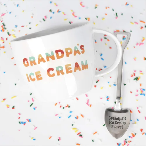 Miniatura 6 de Cuenco y cuchara para helado de Papa, ideal para el día del padre, Navidad o regalo de cumpleaños