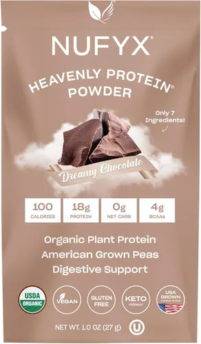 Miniatura 8 de NUFYX® • Heavenly Protein® Powder • Los mejores guisantes cultivados en Estados Unidos 100% orgánicos del mundo • Vegano • Sin gluten • Bajo