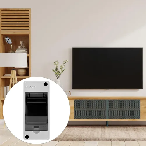 Miniatura 6 de Fielect Caja de protección de distribución MCB de 2 vías con riel DIN, caja eléctrica de disyuntor de plástico ABS y cubierta transparente IP65