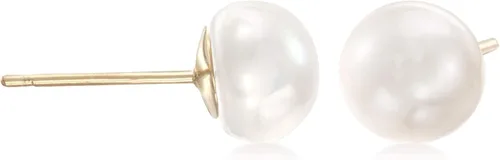 Miniatura 5 de Ross-Simons Juego de joyas de perlas cultivadas de 5 a 0.295in, 3 pares de pendientes de tuerca en oro amarillo de 14 quilates