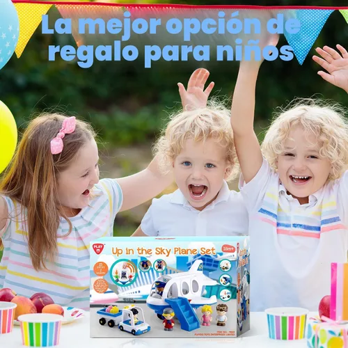 Miniatura 8 de Juguetes de avión PLAY para niños - Juguetes de avión para niños pequeños, aviones de viaje para niños de 2 años en adelante con figuras pequeñas