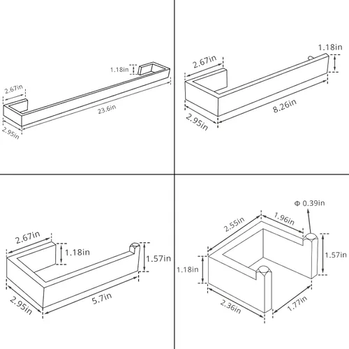 Miniatura 6 de Accesorios de baño Fapully, níquel cepillado, 100417-100421,100510