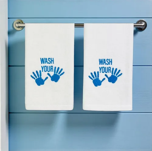 Miniatura 20 de Serafina Home Toallas de mano náuticas para huéspedes: Coastal Love Anchors The Soul, 2 piezas suaves y absorbentes