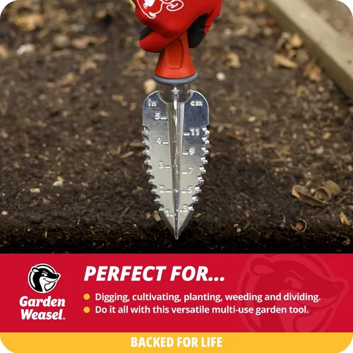 Miniatura 2 de Garden Weasel Trasplantador multiusos Cavar, cultivar, plantar, desherbar Herramienta de excavación manual para plantar y jardinería, paleta