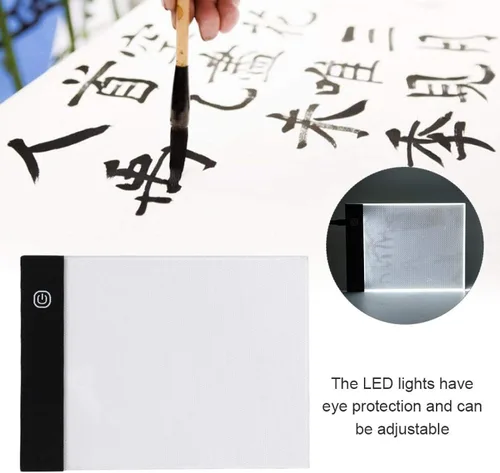 Miniatura 2 de Kit de libro abatible con almohadilla de luz, caja de luz LED A6, tablero de copia LED A6, almohadilla de trazado regulable con cable USB