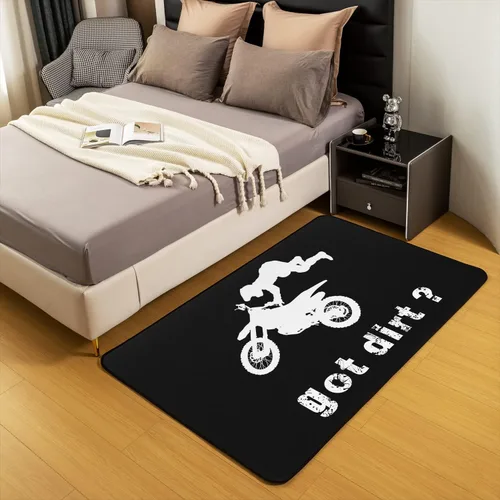 Miniatura 5 de Alfombra de motocross de 3 x 5 pies, alfombra para deportes extremos, sala de estar, dormitorio, decoración de motocicleta, alfombra antideslizante