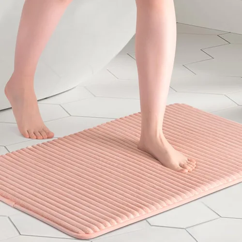 Miniatura 10 de FRESHMINT - Alfombra de baño de espuma viscoelástica ultrasuave con carbón activado, 17 x 24 pulgadas, tapete para baño antideslizante, alfombras