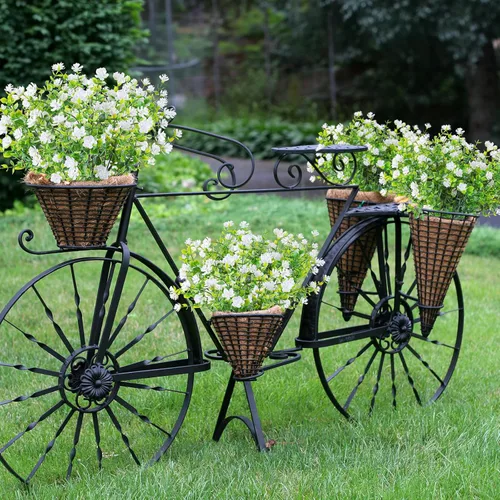 Miniatura 74 de AmyHomie 16 paquetes de flores artificiales de eucalipto negro para exteriores, resistentes a los rayos UV, flores sintéticas que no se decoloran
