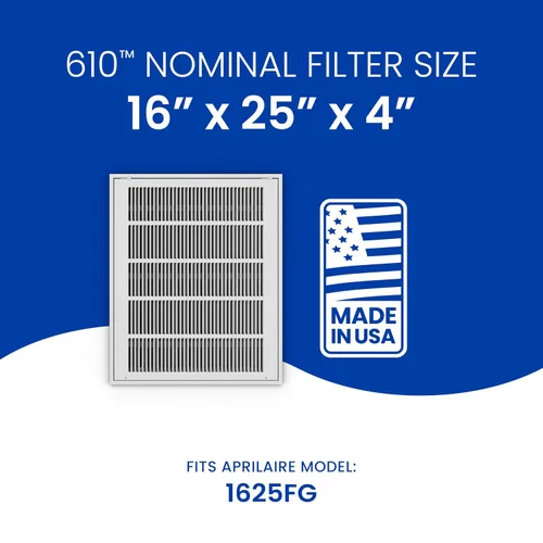 Miniatura 16 de Filtro de Repuesto AprilAire 610 para Purificador de Aire para Toda la Casa AprilAire 1625FG - MERV 11, Aire Limpio y Polvo, Filtro de Aire