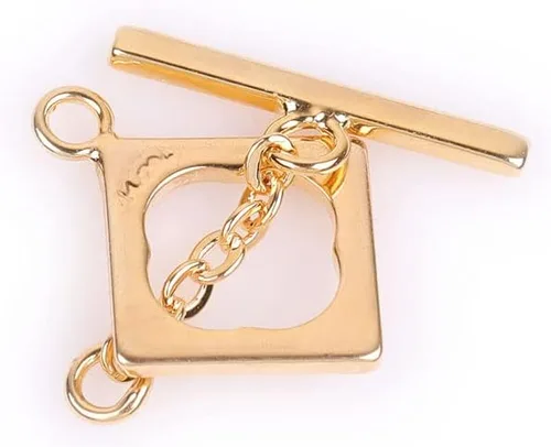 Miniatura 14 de JOE FOREMAN Cierre de joyería de palanca relleno de oro amarillo de 14 quilates para hacer manualidades, collares, pulseras (0.591 in)