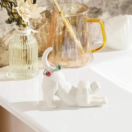 Miniatura 4 de PUDDING CABIN Regalo para mamá de perro para mujer, soporte para anillo de boda, regalo para perro para mujereshombres, cumpleaños, Navidad, San
