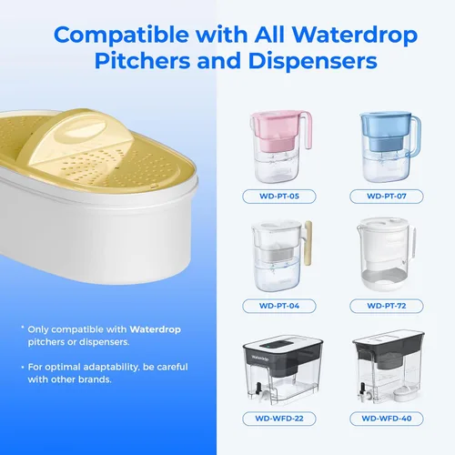 Miniatura 3 de Waterdrop Upgrade Filtros de Reemplazo Certificados NSF 53 & 42 & 372, para Todas las Jarras y Dispensadores Waterdrop, Reduce Plomo, PFAS