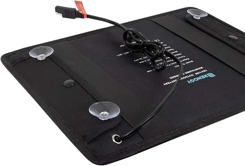 Miniatura 3 de Renogy Cargador solar de 10 W con enchufe de encendedor, pinzas lagarto, cables de batería para automóvil, barco, motocicletas, camiones