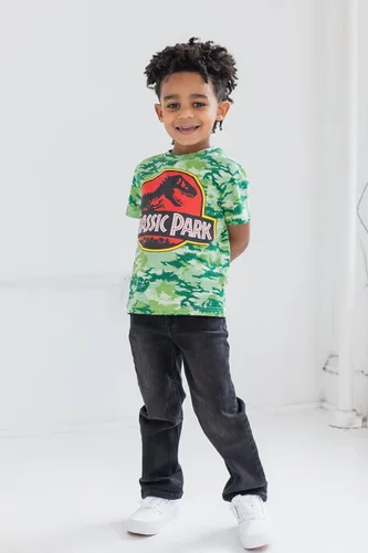 Miniatura 3 de Jurassic Park Paquete de 3 camisetas gráficas para niños pequeños a grandes