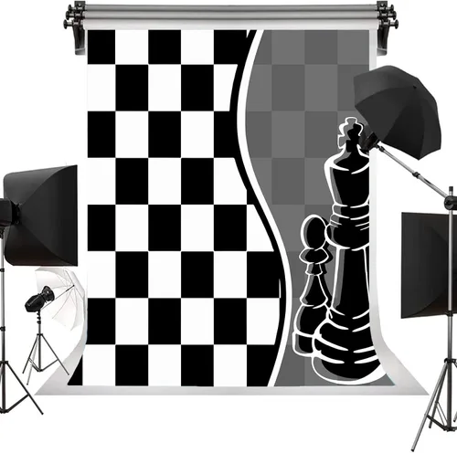 Fondo de fondo de fotografía a cuadros en blanco y negro de 3 x 5 pies, decoración moderna y sencilla para fiesta de cumpleaños, pancarta,