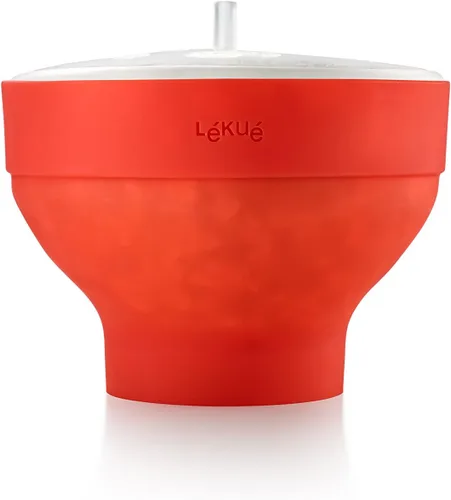 Miniatura 7 de Tazón Lekue para preparar palomitas de maíz en horno microondas/Utensilio para preparar palomitas de maíz, color rojo