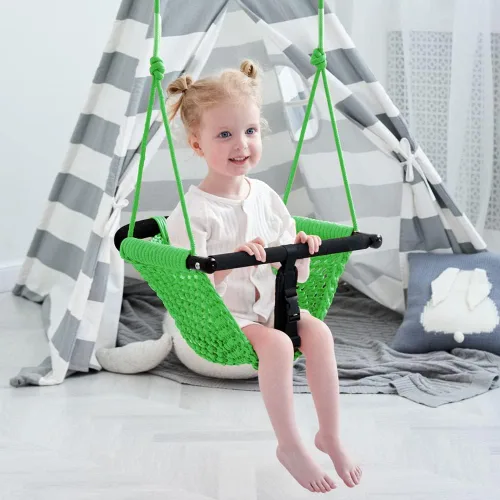 Miniatura 2 de Columpio 2 en 1 para niños pequeños. Asiento de columpio para niños con cuerdas ajustables, para niños, juego de columpios seguros para niños