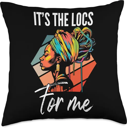 Miniatura 5 de Locs Afro Dreadlocks Love Natural Beauty Hair It's the Locs for Me Afro Hair - Almohada negra americana africana, 16 x 16 pulgadas, multicolor