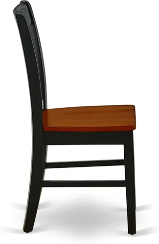Miniatura 14 de East West Furniture ANNO3-BCH-W Juego de mesa y sillas de cocina de 3 piezas contiene una mesa de comedor redonda con pedestal y 2 sillas de asiento