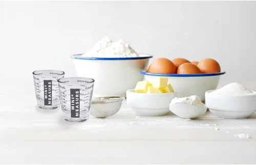 Miniatura 4 de Kolder Medida Mini de Vidrio Pesado, 20 Mediciones Incrementales Vaso de Chupito Medidor Multiusos para Líquido y Seco, Negro, Juego de 2