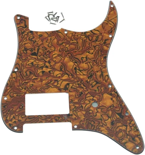 Miniatura 6 de KAISH - Golpeador de guitarra con 11 agujeros, estilo ST/Strat, un humbucker, para Delonge Stratocaster/Strat, color perla envejecida