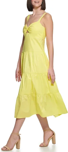 Miniatura 2 de GUESS Vestido largo de algodón sin mangas para mujer