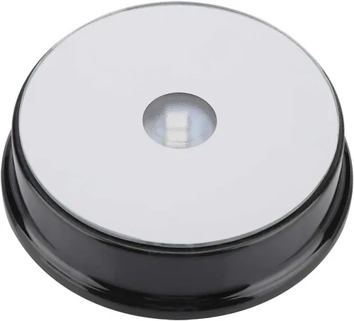 Base de pantalla LED de 3.3 pulgadas, redonda, soporte de luz LED de siete colores, base a pilas con cuentas LED de 2 partes, duradera, para
