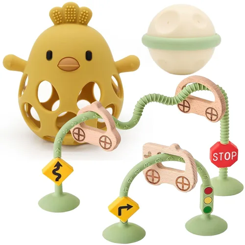 Miniatura 8 de Juguete de dentición para bebés, juguetes de dentición de pollo de silicona, juguetes suaves para masticar para necesidades de succión, juguetes