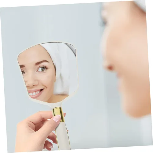 Miniatura 6 de Espejo de maquillaje de alta definición con mango de espejo a granel para niñas y mujeres