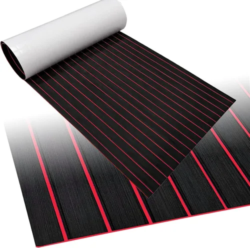 Miniatura 10 de Alfombra de espuma EVA para cubierta de 94 x 45/35/16 de teca sintética, antideslizante, autoadhesiva, tapete de espuma para lanchas de motor