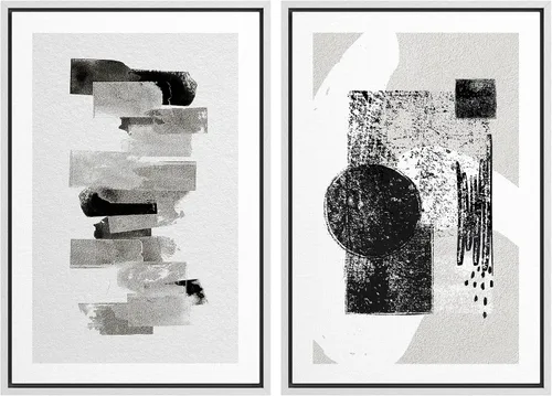 Miniatura 29 de MUDECOR Lienzo enmarcado para pared, bosque brumoso, reflejos, paisaje tranquilo, ilustraciones modernas, arte decorativo, bohemio, tranquilo/zen