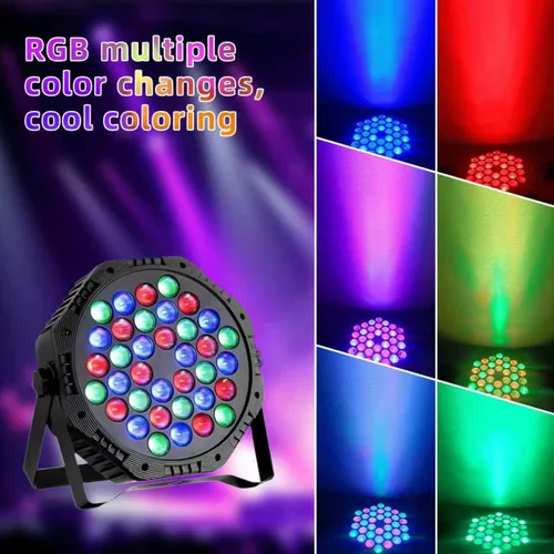 Miniatura 3 de 36 luces LED Par de luces DJ con cable RGB con control activado por sonido iluminación ascendente para bodas, fiestas, clubes, aparatos
