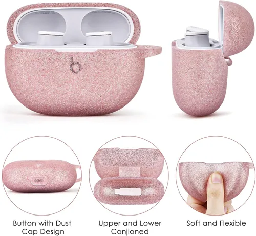 Miniatura 2 de VISOOM Funda compatible con Beats Studio Buds 2021, funda de transporte suave de silicona Beats Studio Buds, funda protectora de carga inalámbrica