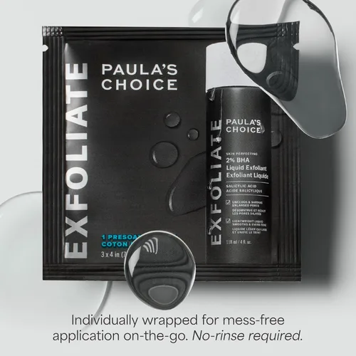 Miniatura 7 de Paula's Choice SKIN PERFECTING 2% BHA Salicylic Acid Exfoliating Pads - Facial Exfoliant Pads for Blackheads, Enlarged Pores, Wrinkles & Fine Lines