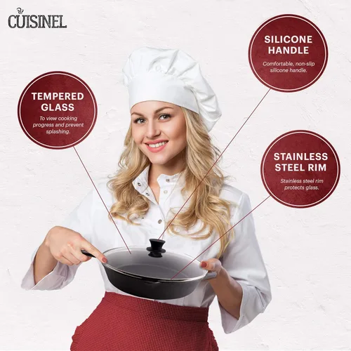 Miniatura 4 de Tapa de cristal - 12" pulgadas/12.0 in/12.126 in - Compatible con Lodge - Cubierta de repuesto templada totalmente montada - Apto para horno