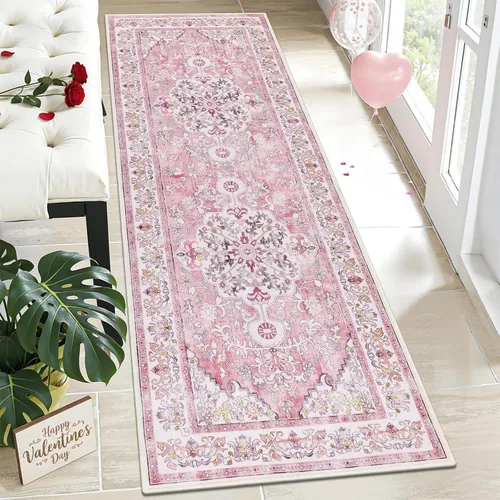 Miniatura 129 de U'Artlines Alfombra de Área Bohemia Lavable, 2x3 Pequeña Suave Antideslizante Vintage Felpudo para Puerta Frontal Interior Alfombra Verde