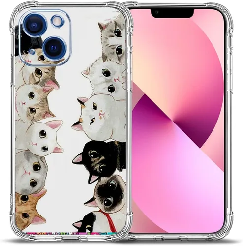 Miniatura 24 de Funda para iPhone 13 Pro Max, protección contra caídas de flores de mariposa azul, rosa, a prueba de golpes, carcasa protectora de cuerpo completo