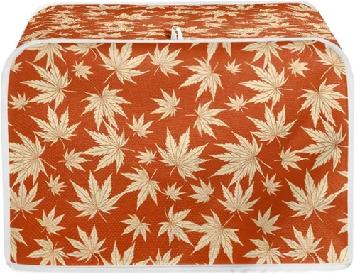Miniatura 38 de Cubierta acolchada de poliéster para tostadora de tablero de madera de girasol para tostadora de dos rebanadas, protección contra el polvo