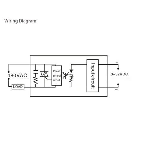 Miniatura 5 de Relé de estado sólido ATO SSR-10DA Relé semiconductor monofásico de CC a CA, entrada 3-32V CC, salida 24-480V CA (10A)