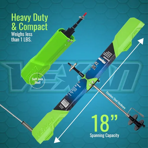 Miniatura 4 de Vexan Indicador de Mordida para Pesca en Hielo - Indicadores de Mordida de Alta Visibilidad en Verde para Pesca en Hielo con Bandera Reflectante
