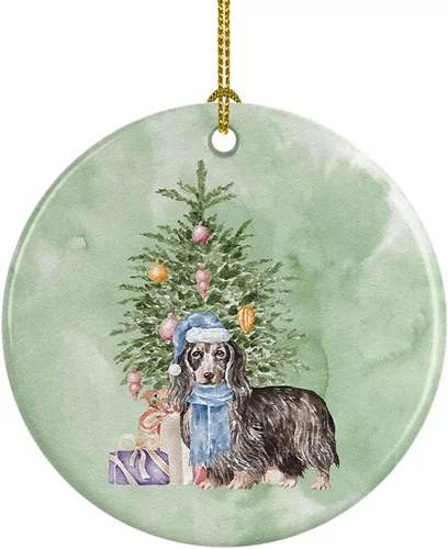 Miniatura 27 de Caroline's Treasures Bulldog, Bulldog inglés #2 y árbol de cerámica adorno colgante para árbol de Navidad, decoración colgante para el hogar