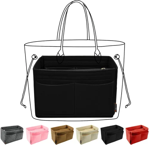 OMYSTYLE - Organizador de fieltro para bolso y bolso tipo tote, disponible en 5 tamaños, compatible con varias marcas de bolso