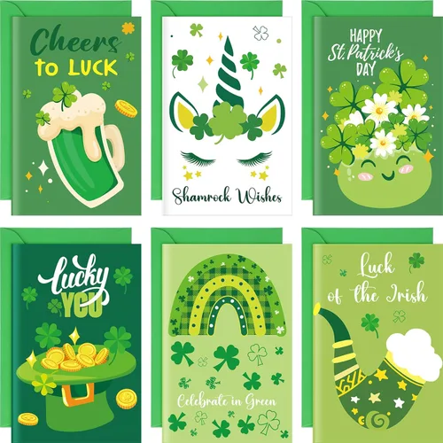 Miniatura 9 de Crtiin Juego de 240 Tarjetas de Navidad 2025 Tarjetas de Felicitación Navideñas con Sobres Calcomanías 6 Diseños Surtido a Granel 5.9 x 3.9 Pulgadas