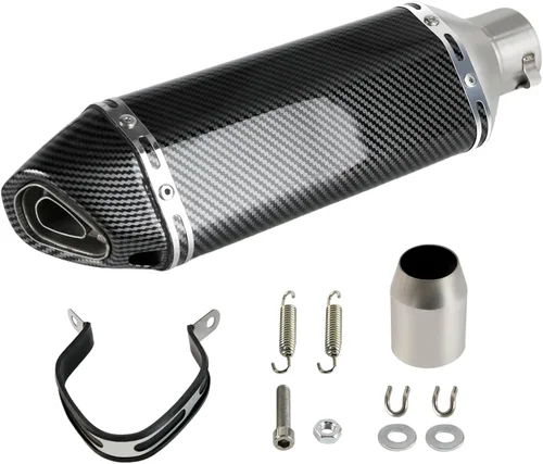 Silenciador de escape de fibra de carbono de 1.5 – 2 pulgadas con DB Killer extraíble para motocicletas de calle/deporte y scooters con tubos de