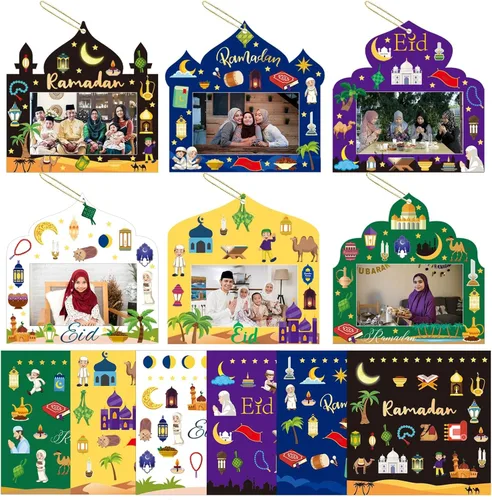 Miniatura 10 de NOVWANG Adornos de Fotos de Navidad, 30 Piezas de Marcos de Fotos Colgantes de Navidad con 30 Hojas de Pegatinas, Adornos de Fotos, Decoraciones